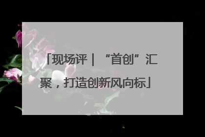 现场评｜“首创”汇聚，打造创新风向标